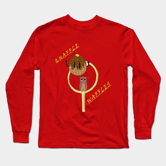 Quaffle Waffles Logo T-shirt Long Sleeve T-Shirt by Rolson